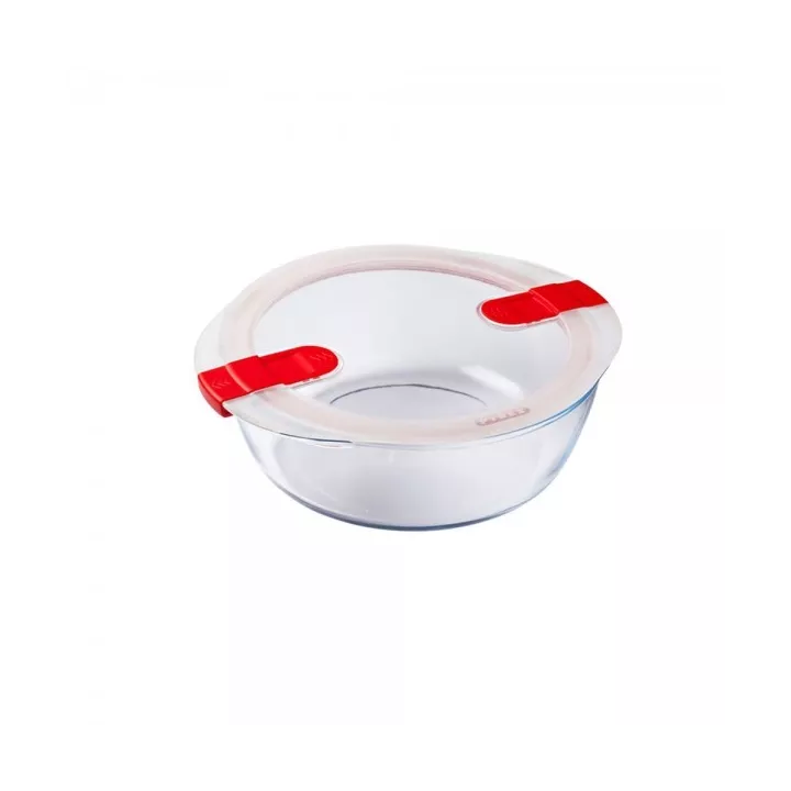 PLAT ROND 2.3L AVEC COUVERCLE 26*23*8CM PYREX