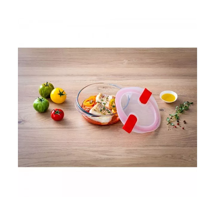 PLAT ROND 2.3L AVEC COUVERCLE 26*23*8CM PYREX