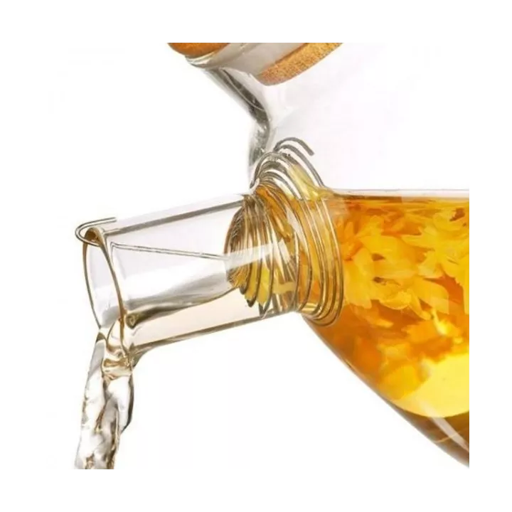 THÉIÈRE EN VERRE COUVERCLE EN BOIS 750ML