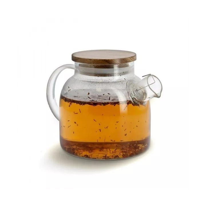 THÉIÈRE EN VERRE COUVERCLE EN BOIS 750ML