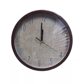 HORLOGE MURALE MARRON RONDE ∅ 29CM