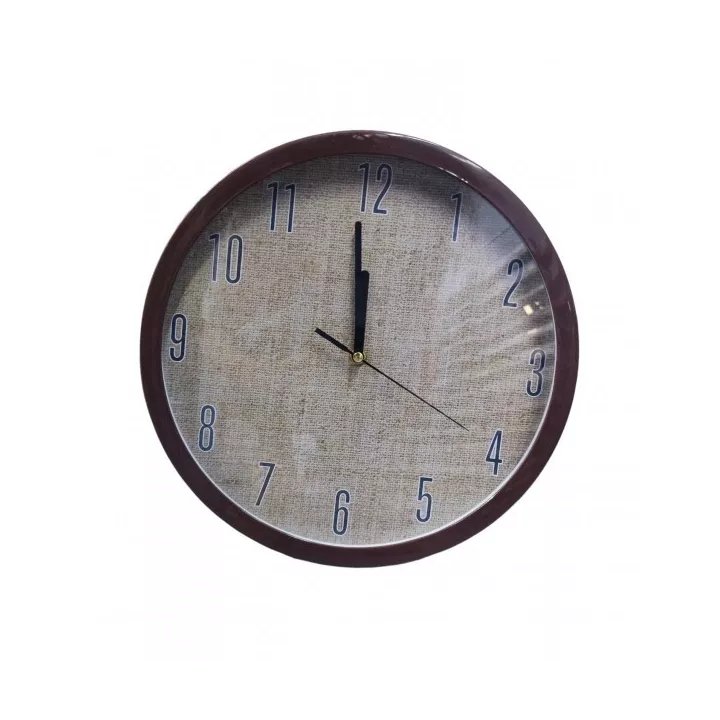 HORLOGE MURALE MARRON RONDE ∅ 29CM HORLOGE MURALE MARRON RONDE ∅ 29CM
