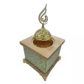 ENCENSOIR À CHARBON AVEC COUVERCLE MÉTAL DORÉ