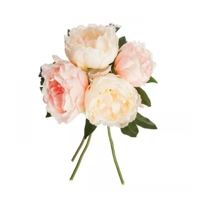 BOUQUET ARTIFICIEL DE 4 PIVOINES H30CM ATMOSPHERA