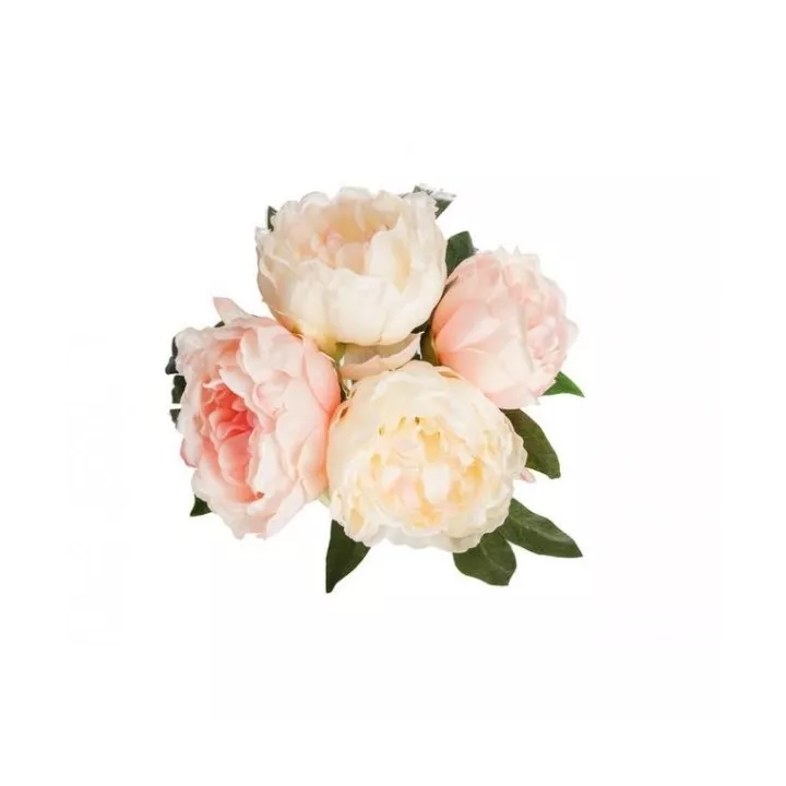 BOUQUET ARTIFICIEL DE 4 PIVOINES H30CM ATMOSPHERA