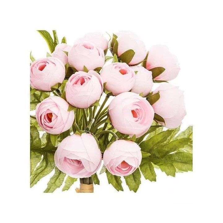 BOUQUET ARTIFICIEL DE CAMELIA ROSE H30CM ATMOSPHERA