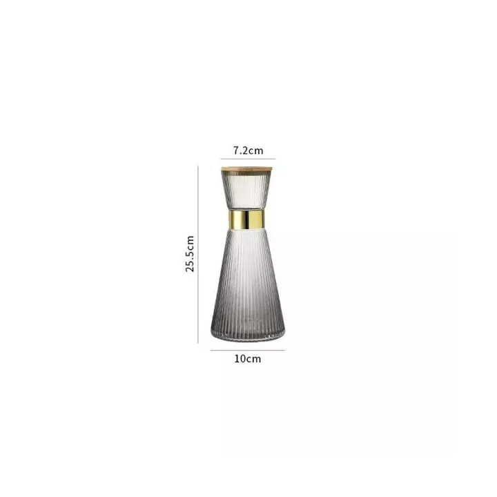 CARAFE AVEC COUVERCLE EN VERRE 25.5CM