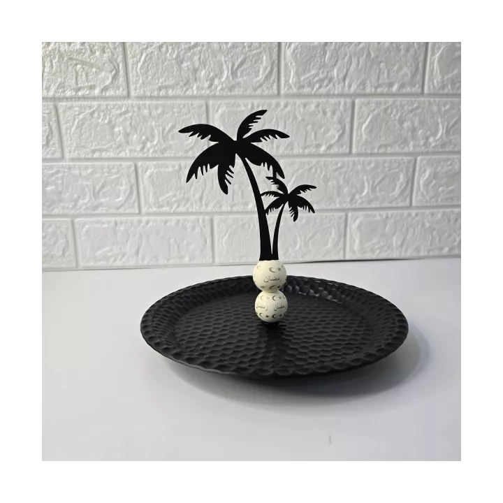 SUPPORT FORME PALMIER POUR RAMADAN NOIR GRAND MODÈLE