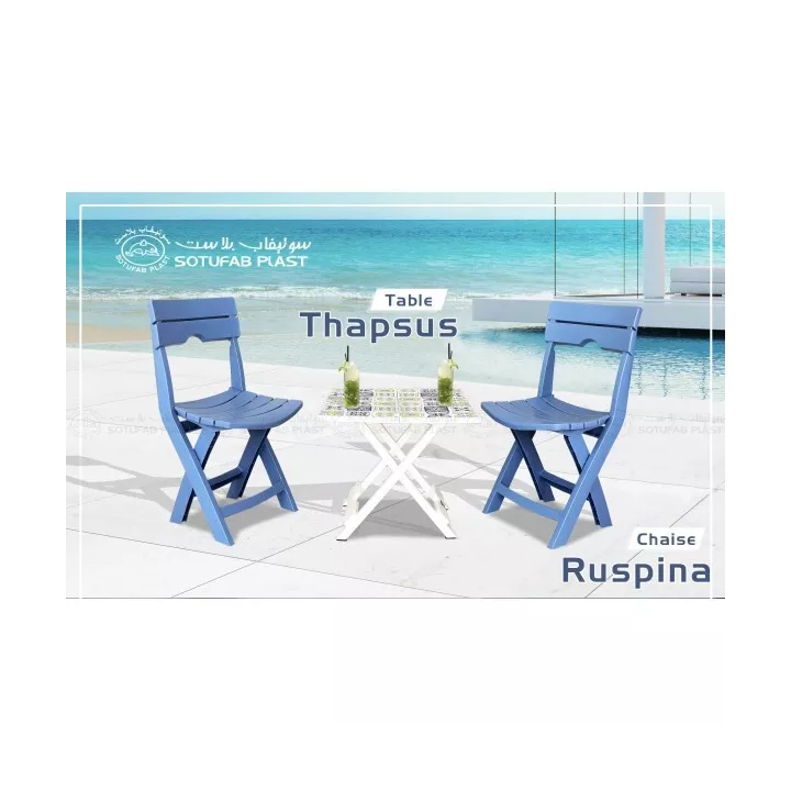 CHAISE PLIANTE BLEU GRIS RUSPINA SOTUFAB PLAST CHAISE PLIANTE BLEU GRIS RUSPINA SOTUFAB PLAST