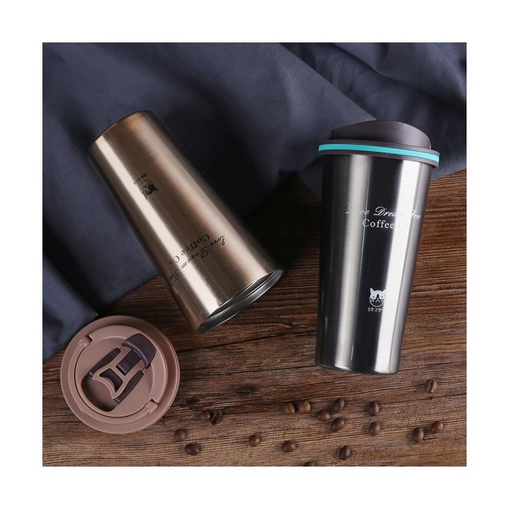 MUG ISOTHERME AVEC COUVERCLE 510ML