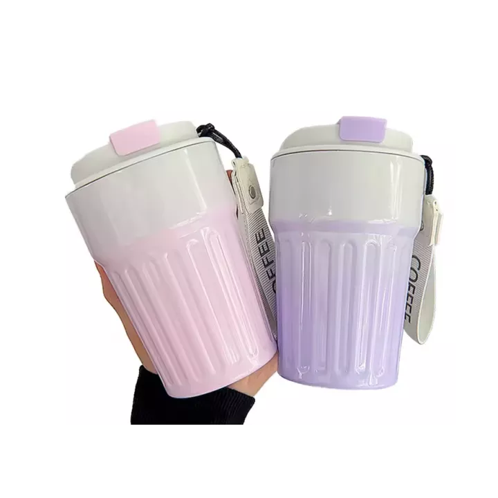 MUG ISOTHERME AVEC COUVERCLE 400ML COULEURS