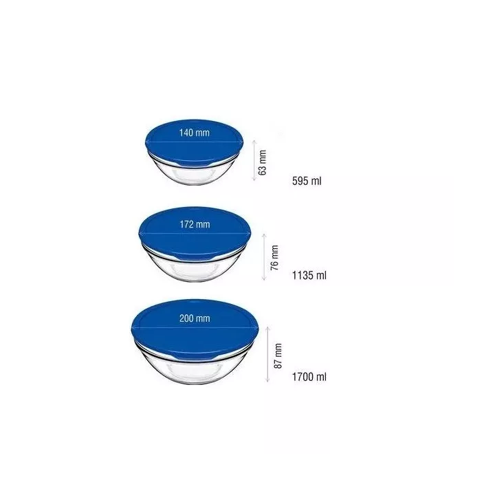 LOT DE 3 BOÎTES DE CONSERVATION EN VERRE PASABAHCE