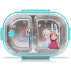 BOÎTE À REPAS EN ACIER INOXYDABLE À 2 COMPARTIMENTS MOTIF