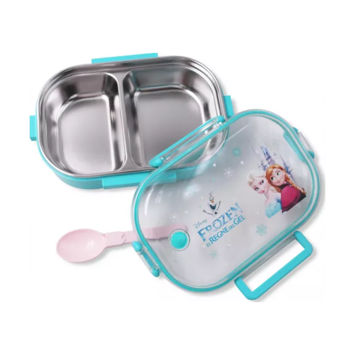 BOÎTE À REPAS EN ACIER INOXYDABLE À 2 COMPARTIMENTS MOTIF