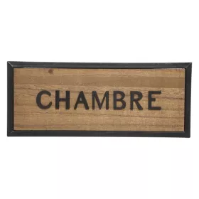 PLAQUE DE PORTE EN BOIS ET MÉTAL 22X9 CM ATMOSPHERA