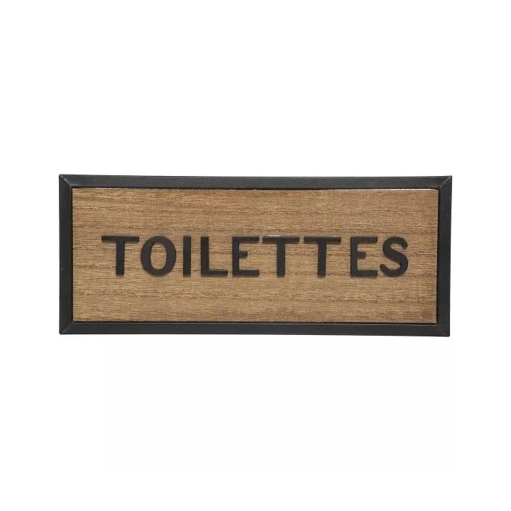 PLAQUE DE PORTE EN BOIS ET MÉTAL 22X9 CM ATMOSPHERA PLAQUE DE PORTE EN BOIS ET MÉTAL 22X9 CM ATMOSPHERA