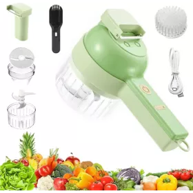 MINI HACHOIR ÉLECTRIQUE RECHARGEABLE MULTIFONCTIONNEL 4EN1