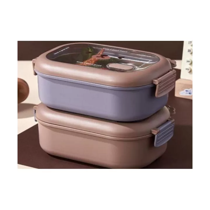 BOÎTE À REPAS EN ACIER INOXYDABLE À 2 COMPARTIMENTS