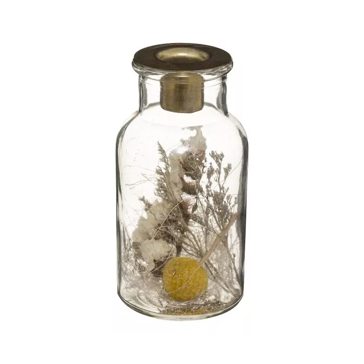 CHANDELIER DES FLEURS SECHÉES EN VERRE 13CM ATMOSPHERA
