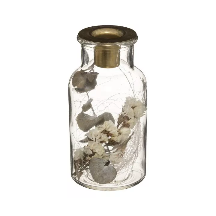 CHANDELIER DES FLEURS SECHÉES EN VERRE 13CM ATMOSPHERA