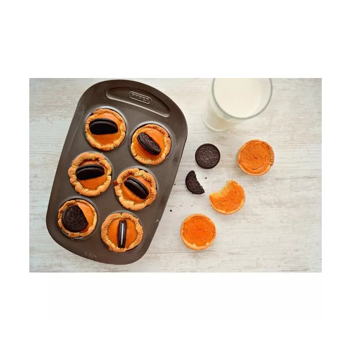 MOULE À 6 MUFFIN EN MÉTAL ANTI-ADHÉSIF Ø 6.5CM PYREX