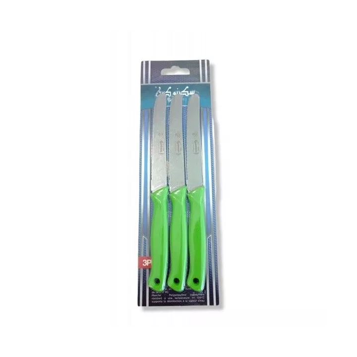 LOT DE 3 PETITS COUTEAUX À PAIN 22CM SEKKINOX