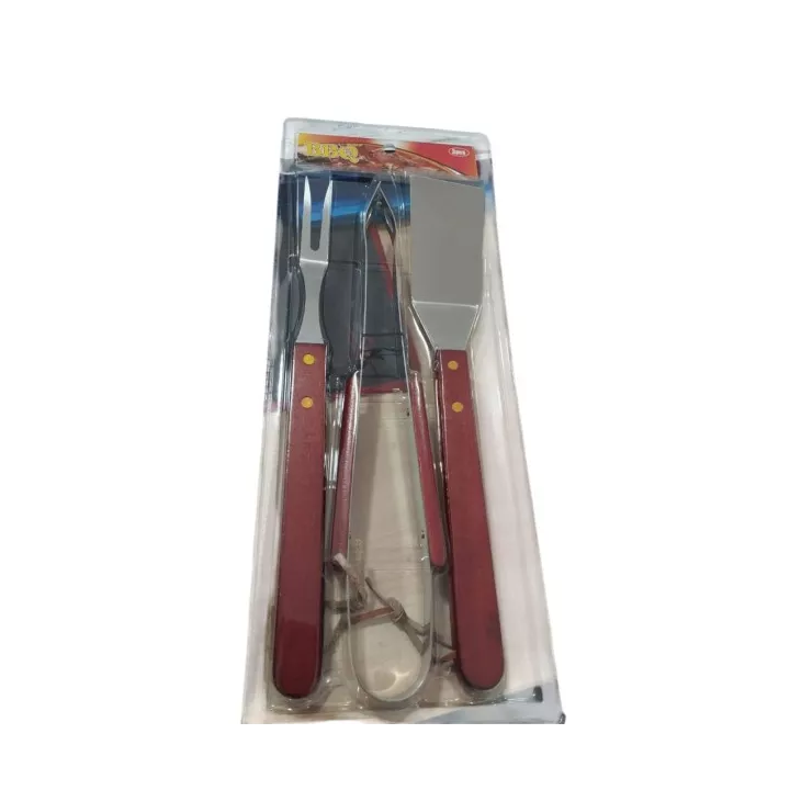 SET DE 3 COUVERTS POUR BARBECUE 33CM