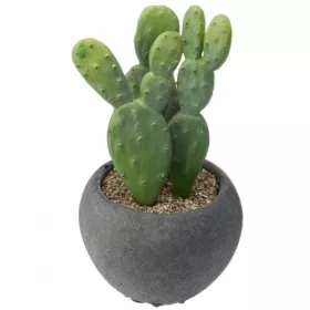 MINI PLANTE ARTIFICIELLE CACTUS HAUTEUR 11.5 CM , POT EN CIMENT ATMOSPHERA