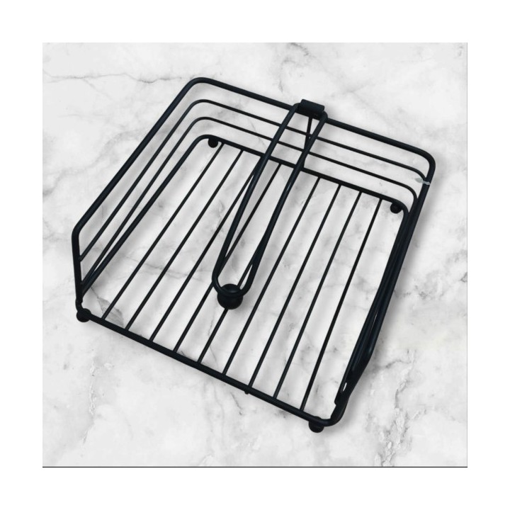 PORTE SERVIETTE DE TABLE EN MÉTAL NOIR KINVARA