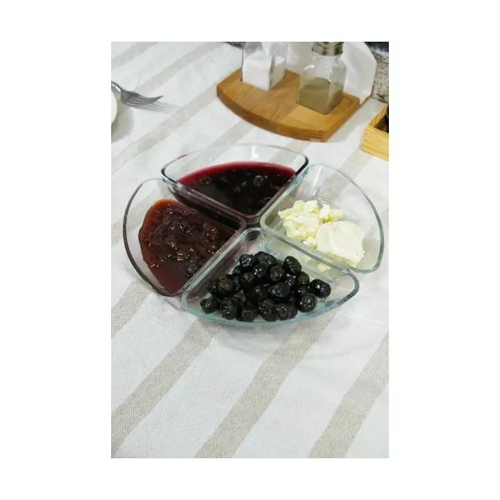 LOT DE 6 BOLS EN VERRE FORME TRIANGLE PASABAHCE