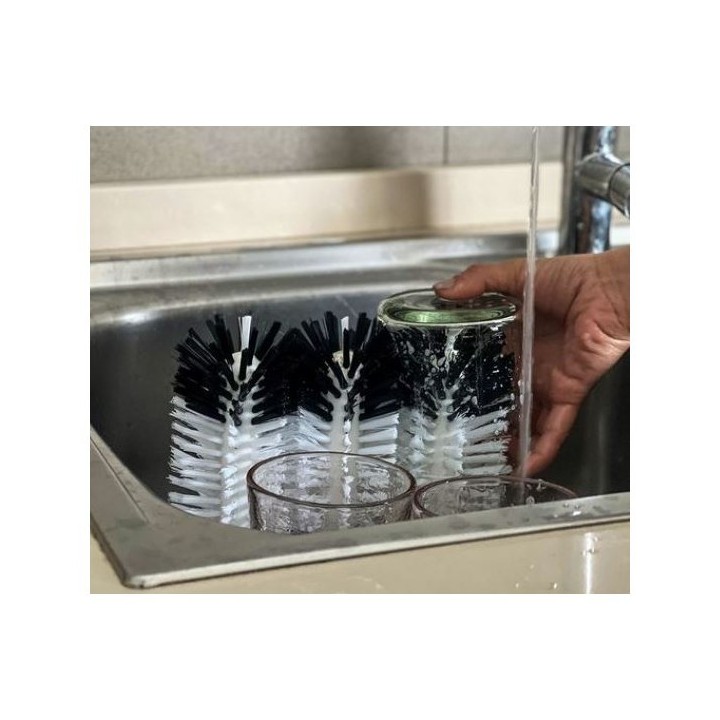 BROSSE LAVE VERRES TRIPLE CRISTAL
