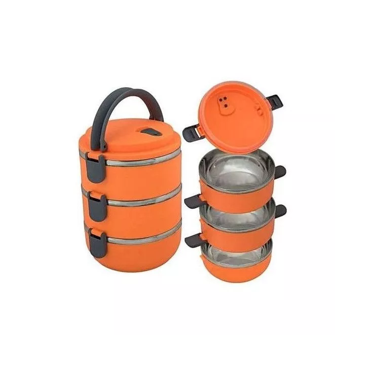 BOITE À REPAS 3 NIVEAUX 2.1L EN INOX