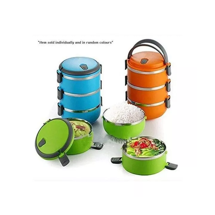 BOITE À REPAS 3 NIVEAUX 2.1L EN INOX