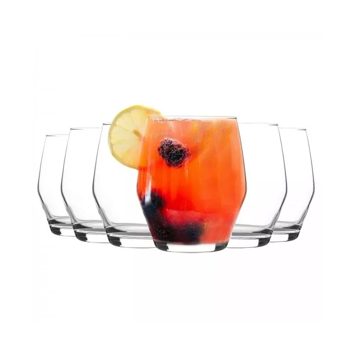 LOT DE 6 VERRES ELLA 370ML LAV