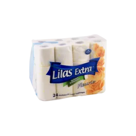 LOT DE 24 ROULEAUX PAPIER HYGIÉNIQUE LILAS