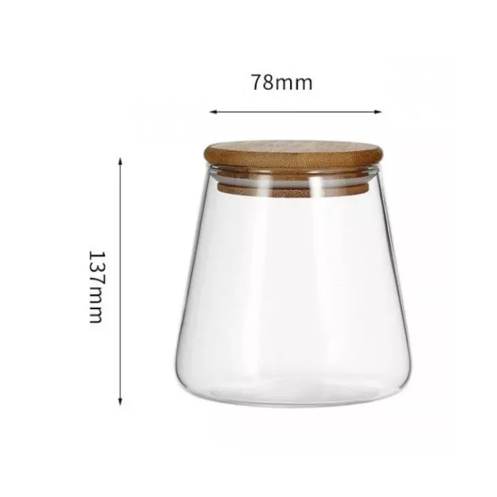BOITE DE CONSERVATION EN VERRE AVEC COUVERCLE EN BOIS 950ML GPG74-3 DELI