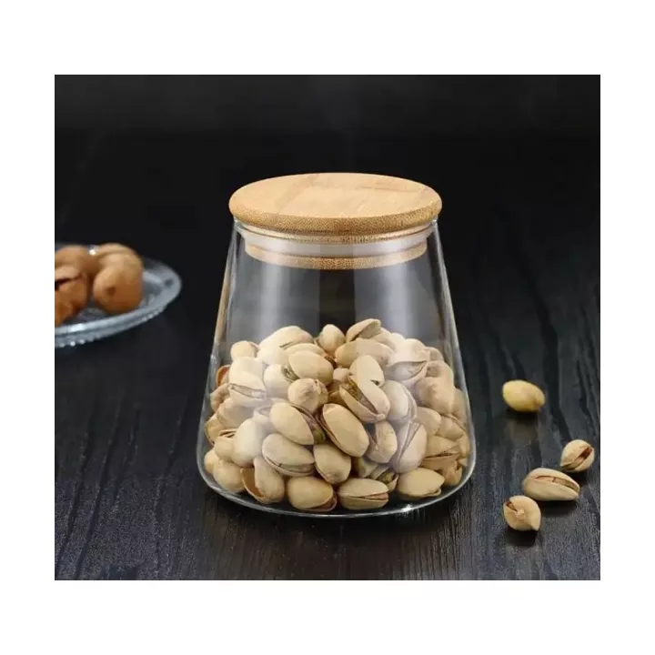 BOITE DE CONSERVATION EN VERRE AVEC COUVERCLE EN BOIS 950ML GPG74-3 DELI