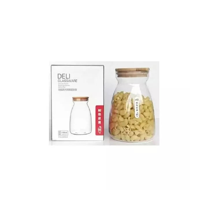 BOITE DE CONSERVATION EN VERRE AVEC COUVERCLE EN BOIS 1100ML GPG31-3 DELI BOITE DE CONSERVATION EN VERRE AVEC COUVERCLE EN BOIS 1100ML GPG31-3 DELI