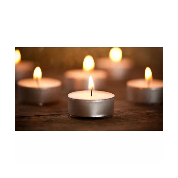 LOT DE 50 BOUGIES CHAUFFE PLAT BLANC