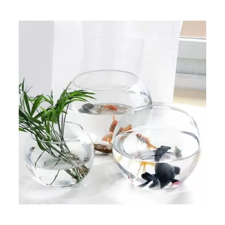 VASE ROND EN VERRE TRANSPARENT Ø15CM COK