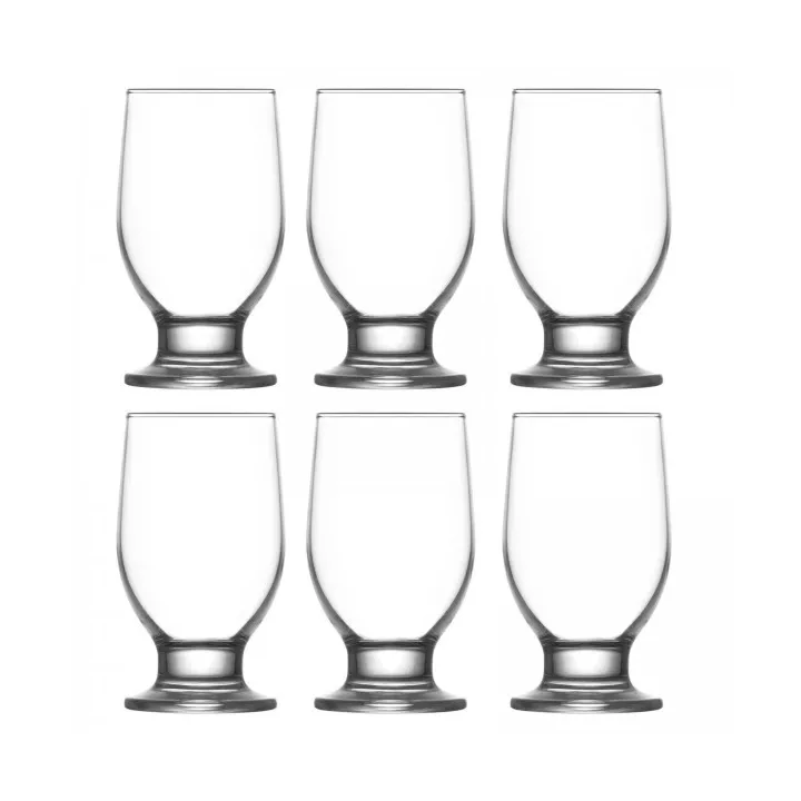 LOT DE 6 VERRES SUR PIED RENA 215ML LAV