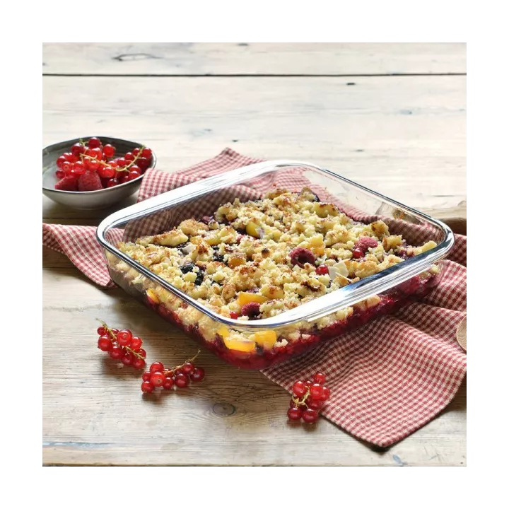 MOULE EN VERRE CARRÉE 25.6*22CM BORCAM