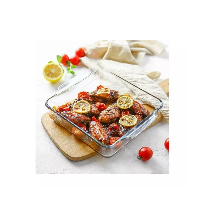 MOULE EN VERRE CARRÉE 25.6*22CM BORCAM