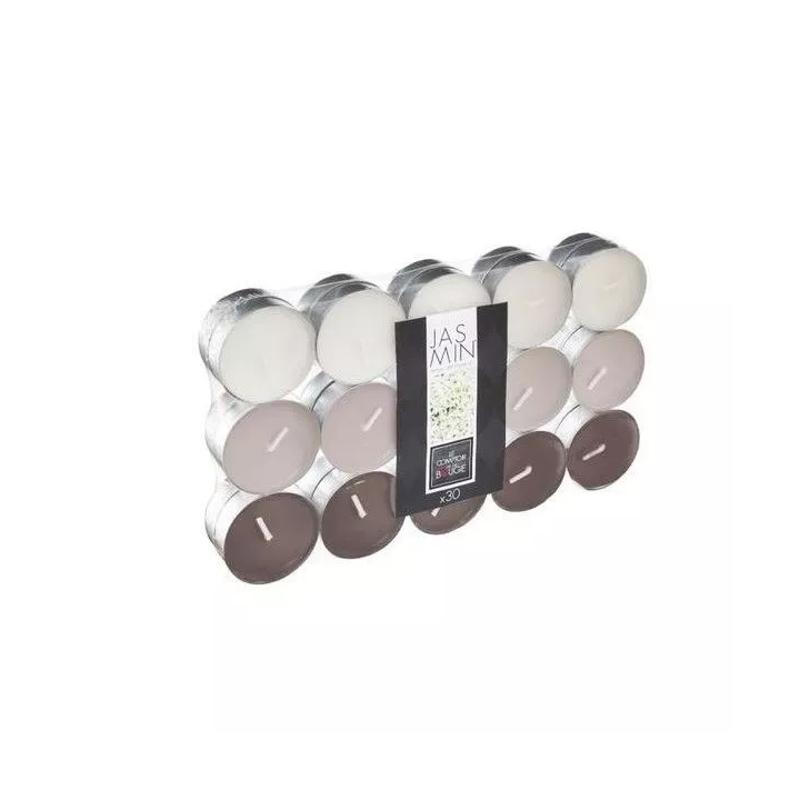 LOT DE 30 BOUGIES PARFUMÉES JASMIN ATMOSPHERA