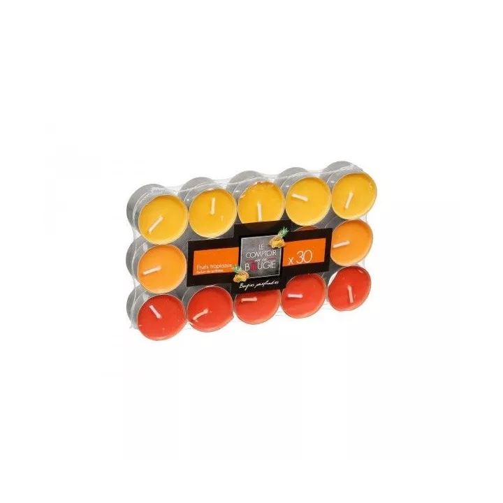 LOT DE 30 BOUGIES PARFUMÉES FRUITS ATMOSPHERA