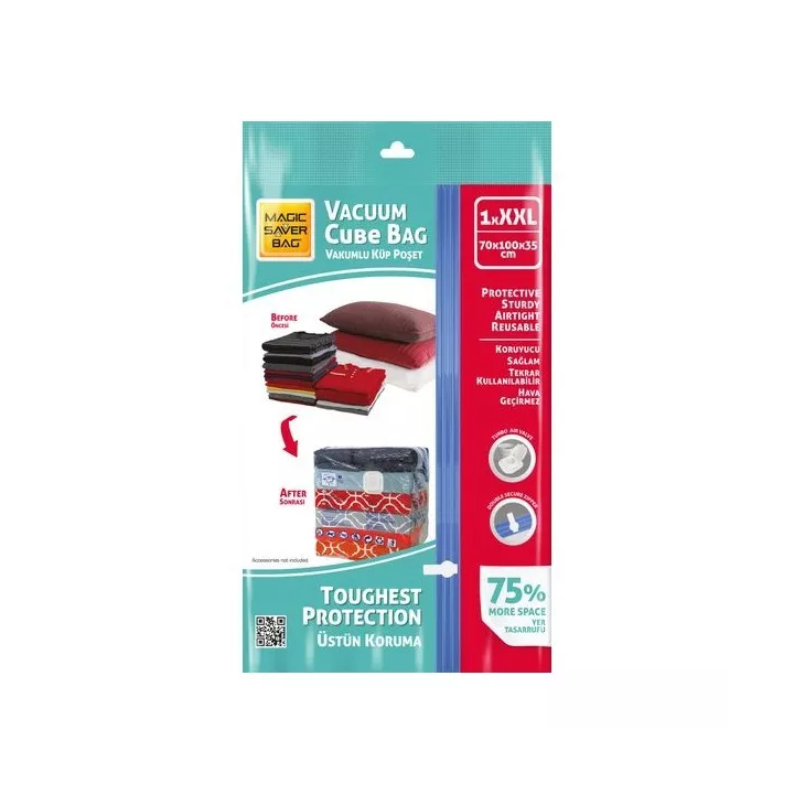 SAC DE RANGEMENT SOUS VIDE XXL 70X100X35 CM MAGIC SAVER BAG SAC DE RANGEMENT SOUS VIDE XXL 70X100X35 CM MAGIC SAVER BAG