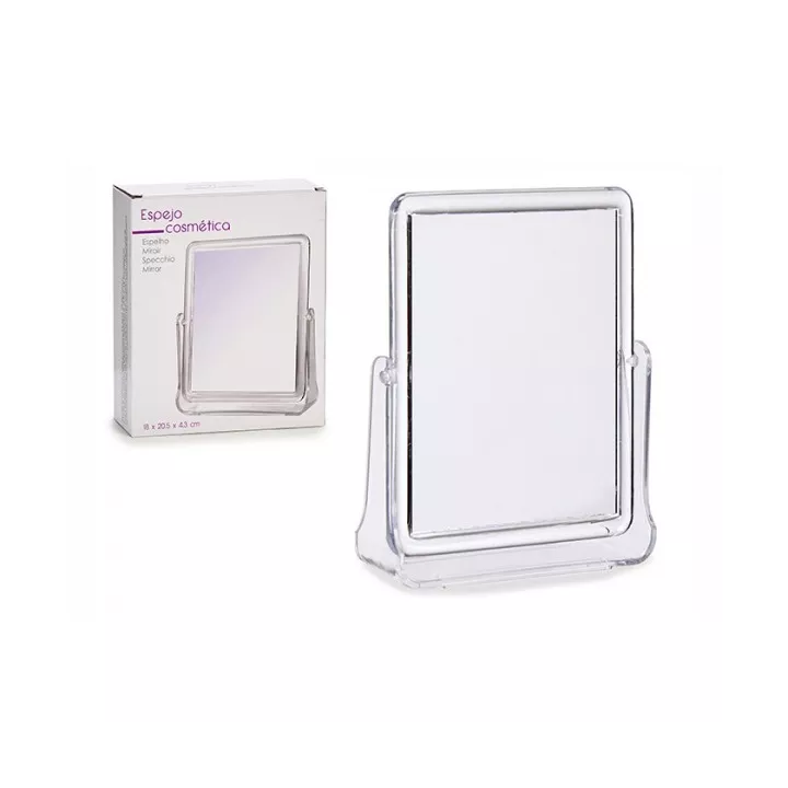 MIROIR DE TABLE EN PLASTIQUE TRANSPARENT SUR PIED