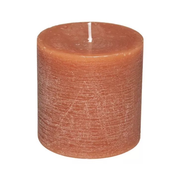 BOUGIE RUSTIQUE ORANGE AMBRE Ø6,7*7CM ATMOSPHERA