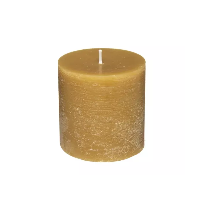 BOUGIE RUSTIQUE JAUNE Ø 6.7CM ATMOSPHERA