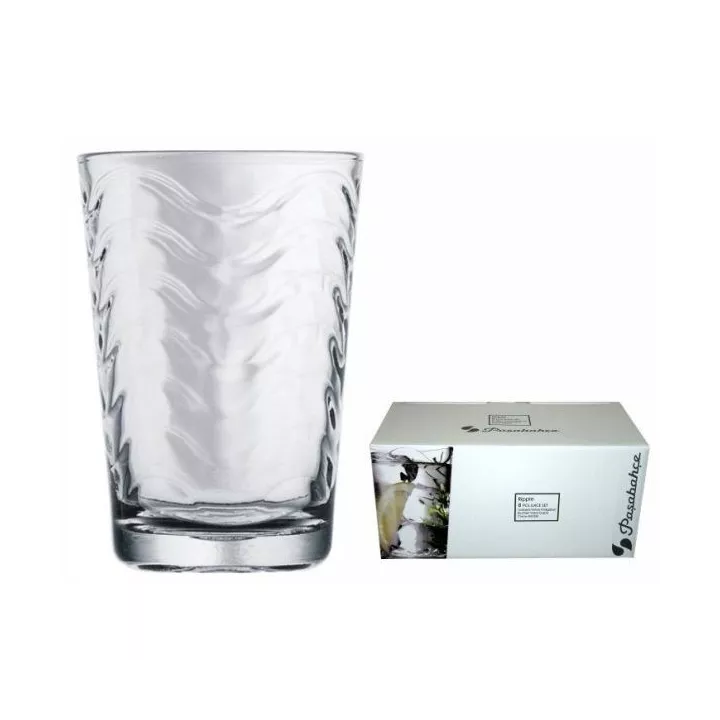 LOT DE 8 VERRES RIPPLE 208ML PASABAHCE